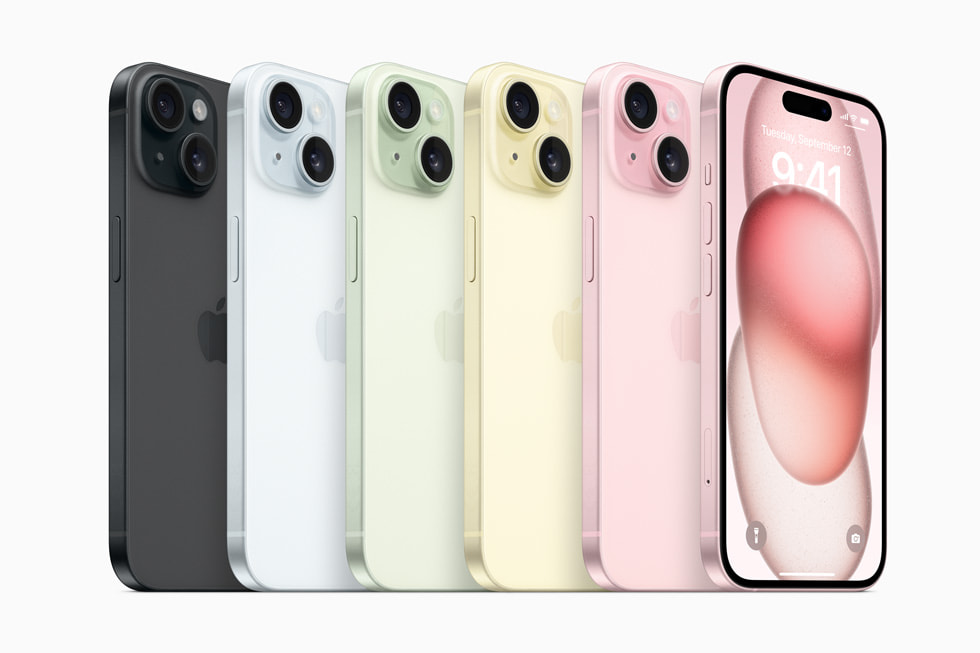 Iphone 15 line up colours